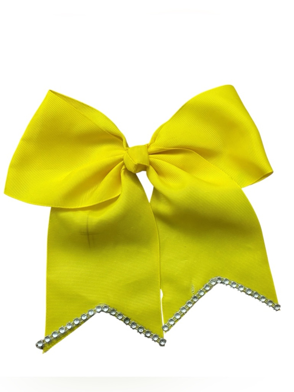 Yellow Bow with Rhinestone Trim